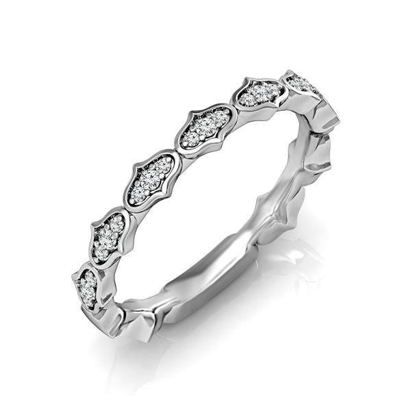 Diamond Band 0.1 ct tw Round 18k White Gold