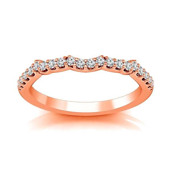 Diamond Band 0.2 ct tw Round 14k Rose Gold