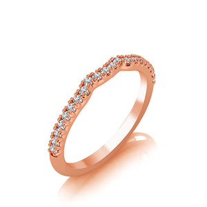 Diamond Band 0.20 ct tw Round 18k Rose Gold