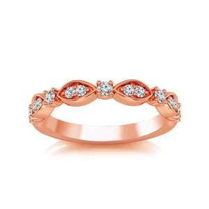 Diamond Band 0.20 ct tw Round 14k Rose Gold