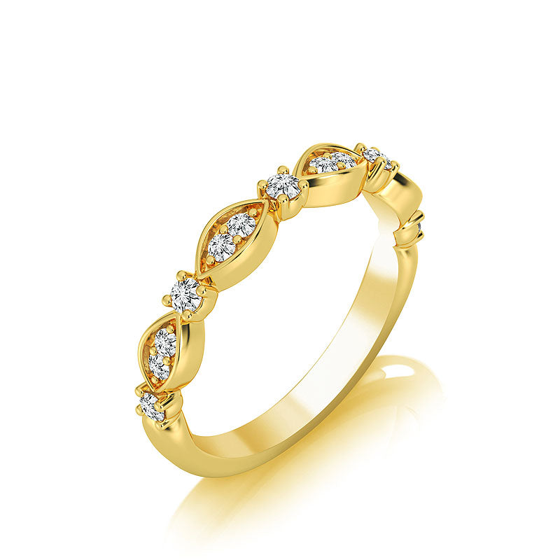 Diamond Band 0.20 ct tw Round 18k Yellow Gold