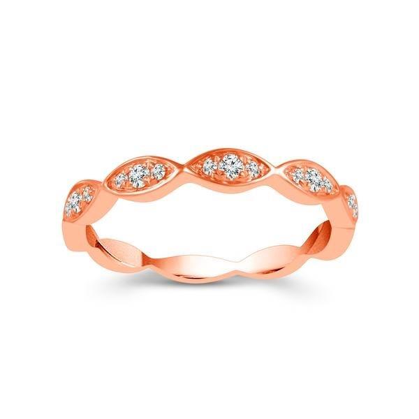 Diamond Band 0.16 ct tw Round 18k Rose Gold