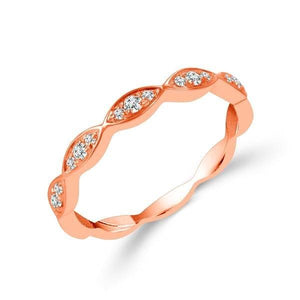Diamond Band 0.16 ct tw Round 18k Rose Gold