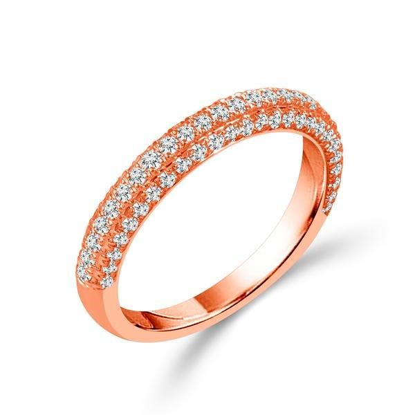 Diamond Band 0.63 ct tw Round 18k Rose Gold