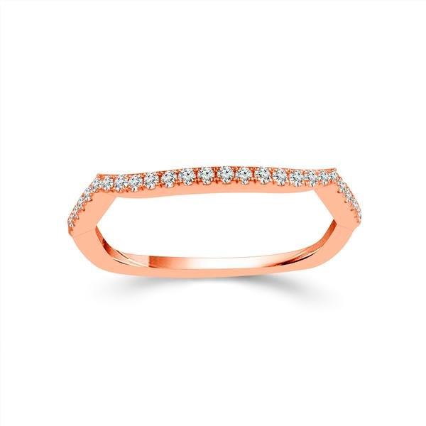 Diamond Band 0.16 ct tw Round 14k Rose Gold