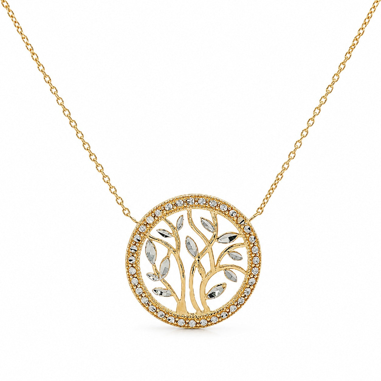 14K Yellow Gold Tree of Life Necklace
