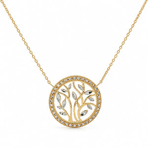14K Yellow Gold Tree of Life Necklace