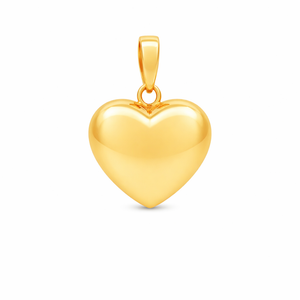 14K Yellow Gold Heart Pendant Classic Elegance