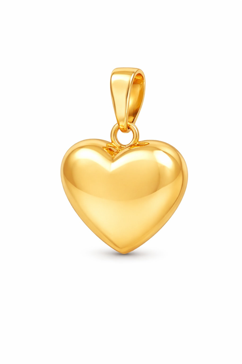 14K Yellow Gold Heart Pendant Classic Elegance