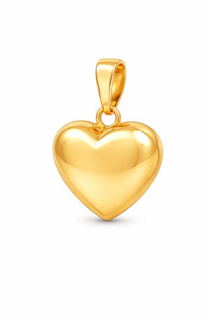 14K Yellow Gold Heart Pendant Classic Elegance