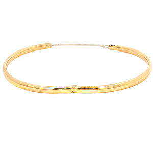 14K Solid Yellow Gold Slim Hinged Bangle