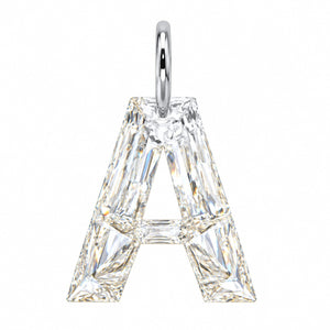 14K Gold Diamond Initial Pendant