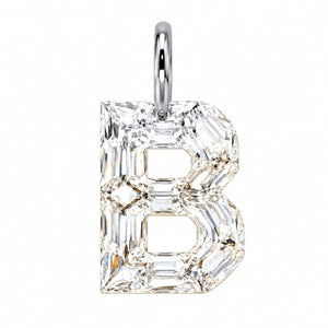 14K Gold Diamond Initial Pendant