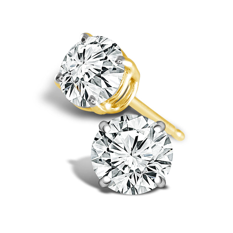 Diamond Solitaire Earrings 0.33 ct tw Round 14k White Gold