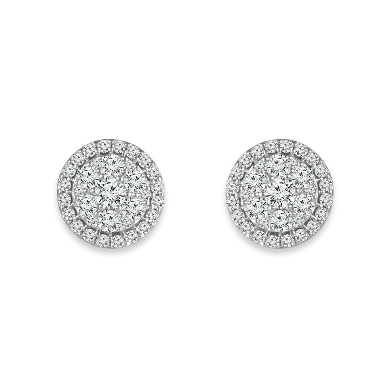 Diamond Fashion Earrings 0.50 ct tw Round 10k White Gold