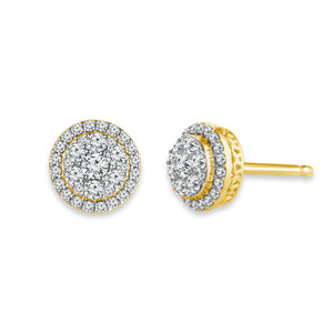 Diamond Fashion Earrings 0.50 ct tw Round 10k White Gold