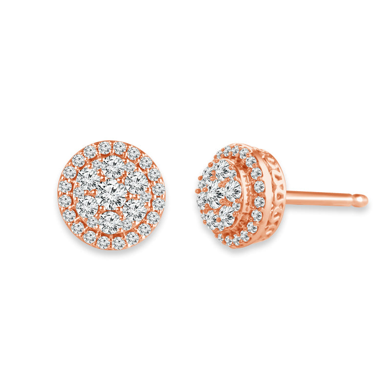 Diamond Fashion Earrings 0.50 ct tw Round 10k White Gold