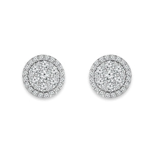Diamond Fashion Earrings 1 ct tw Round 14k White Gold