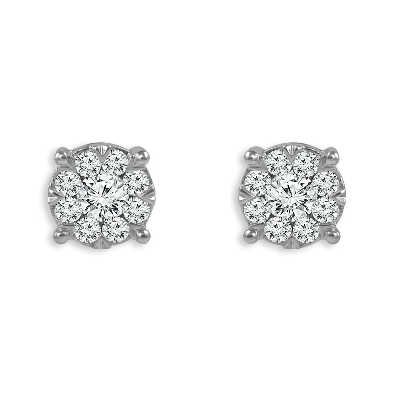 Diamond Fashion Earrings 1 ct tw Round 14k White Gold