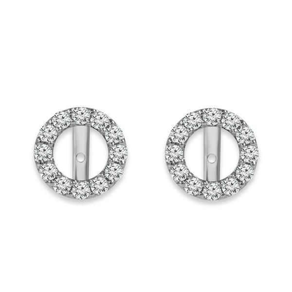 Diamond Enhancer Earrings 0.50 ct tw 14k White Gold