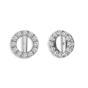 Diamond Enhancer Earrings 0.50 ct tw 14k White Gold