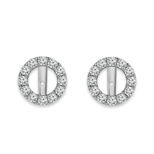 Diamond Enhancer Earrings 0.50 ct tw 14k White Gold