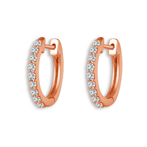 Diamond Hoops Earrings 0.17 ct tw 14k White Gold