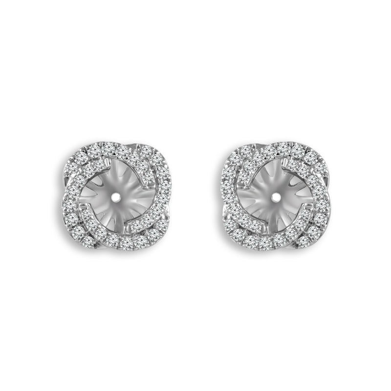 Diamond Enhancer Earrings 0.4 ct tw 14k White Gold