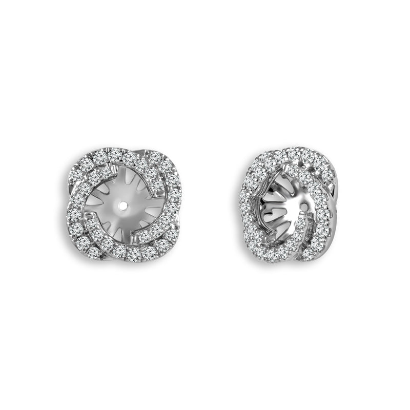 Diamond Enhancer Earrings 0.4 ct tw 14k White Gold
