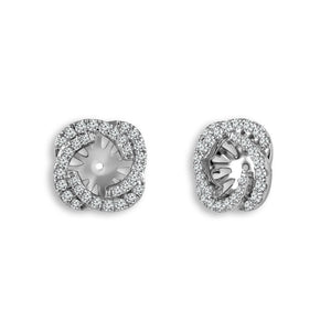 Diamond Enhancer Earrings 0.4 ct tw 14k White Gold