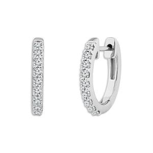 Diamond Hoops Earrings 0.50 ct tw 14k White Gold