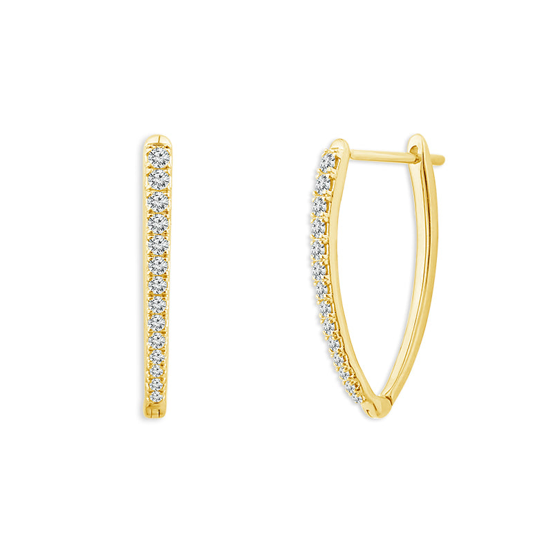 Diamond Hoops Earrings 0.25 ct tw 10k White Gold