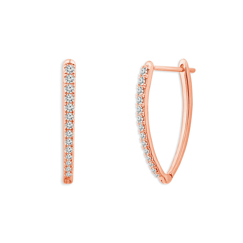 Diamond Hoops Earrings 0.25 ct tw 10k White Gold