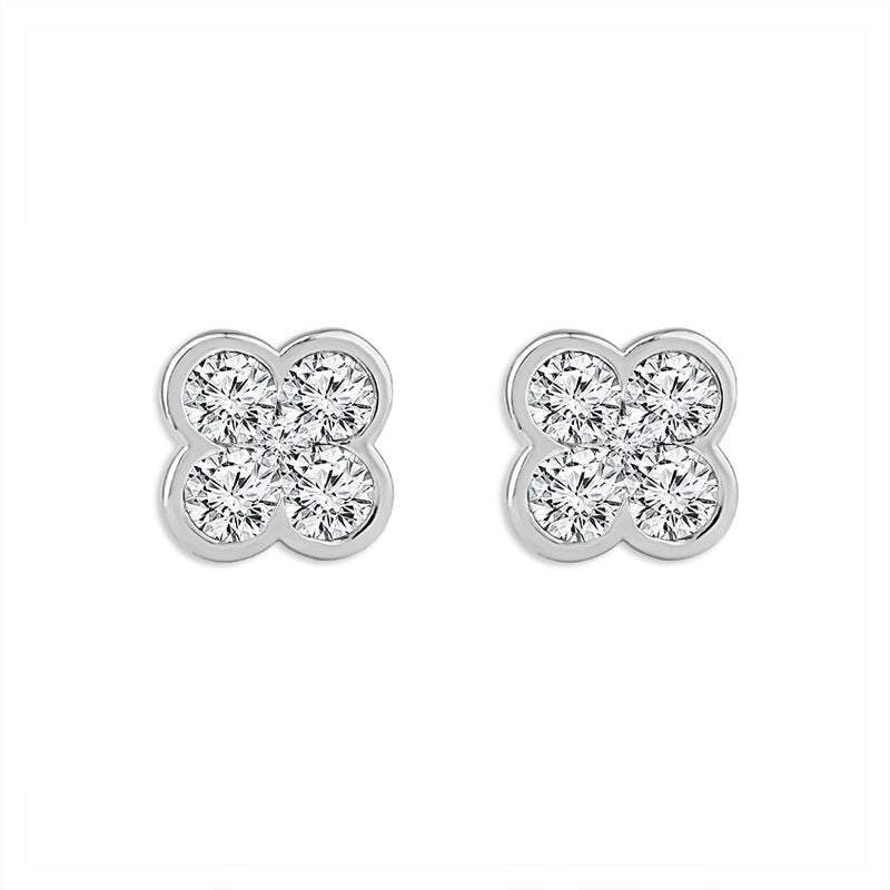 Diamond Fashion Earrings 0.50 ct tw Round 10k White Gold