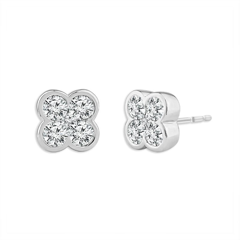 Diamond Fashion Earrings 0.50 ct tw Round 10k White Gold