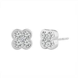 Diamond Fashion Earrings 0.50 ct tw Round 10k White Gold