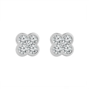 Diamond Fashion Earrings 0.50 ct tw Round 10k White Gold