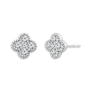 Diamond Fashion Earrings 1 ct tw 14k White Gold