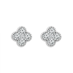 Diamond Fashion Earrings 2 ct tw 14k White Gold