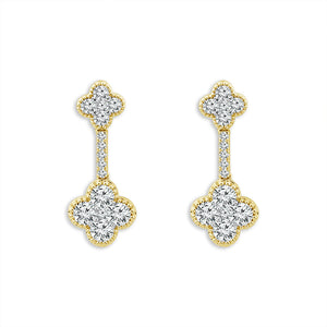 Diamond Fashion Earrings 2 ct tw 14k White Gold