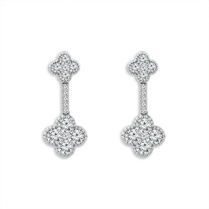 Diamond Fashion Earrings 2 ct tw 14k White Gold