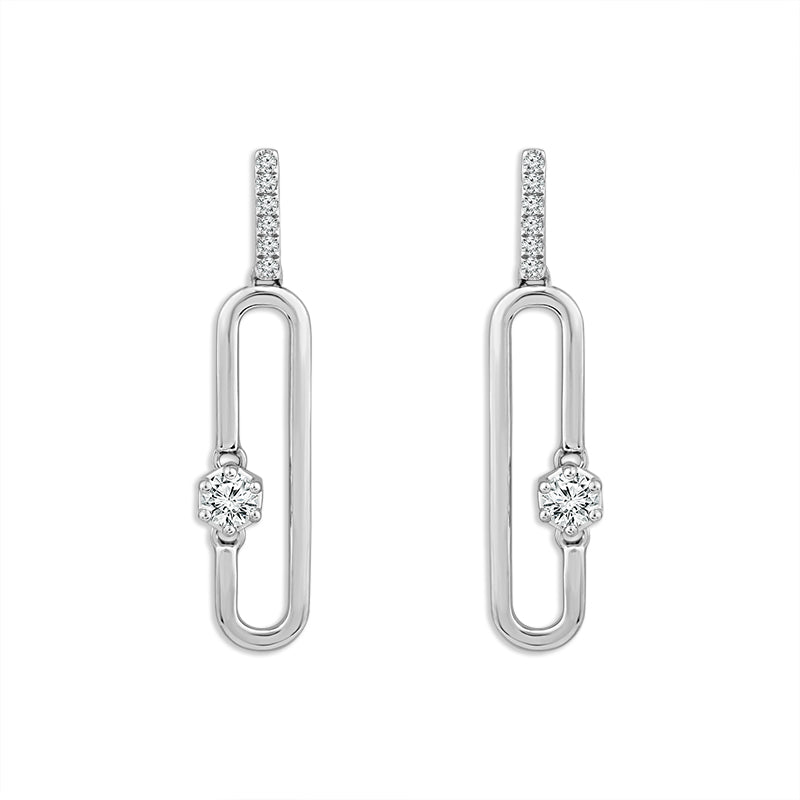 Diamond Fashion Earrings 0.40 ct tw 10k White Gold
