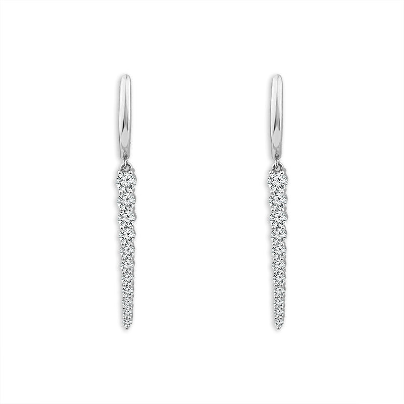 Diamond Fashion Earrings 0.75 ct tw 10k White Gold