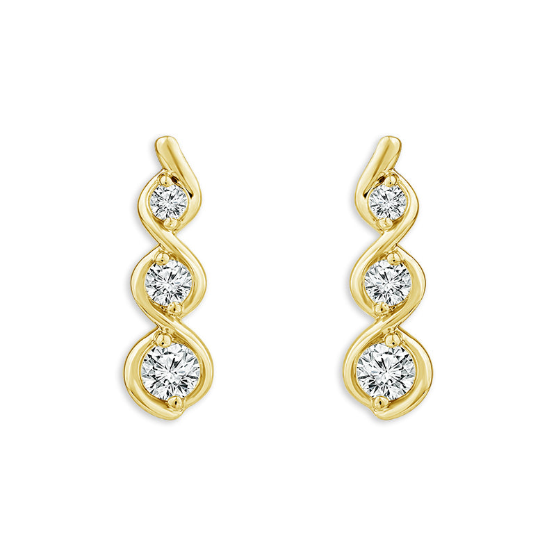 Diamond Fashion Earrings 0.40 ct tw 10k Yellow Gold
