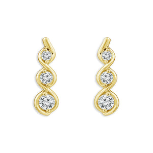 Diamond Fashion Earrings 0.40 ct tw 10k Yellow Gold