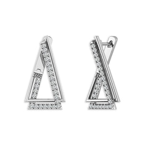 Diamond Hoops Earrings 0.40 ct tw 10k Yellow Gold