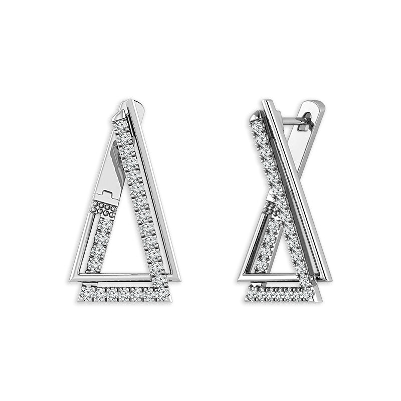 Diamond Hoops Earrings 0.40 ct tw 10k Yellow Gold