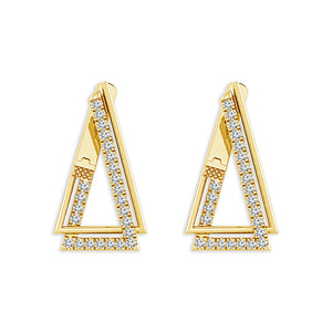 Diamond Hoops Earrings 0.40 ct tw 10k Yellow Gold