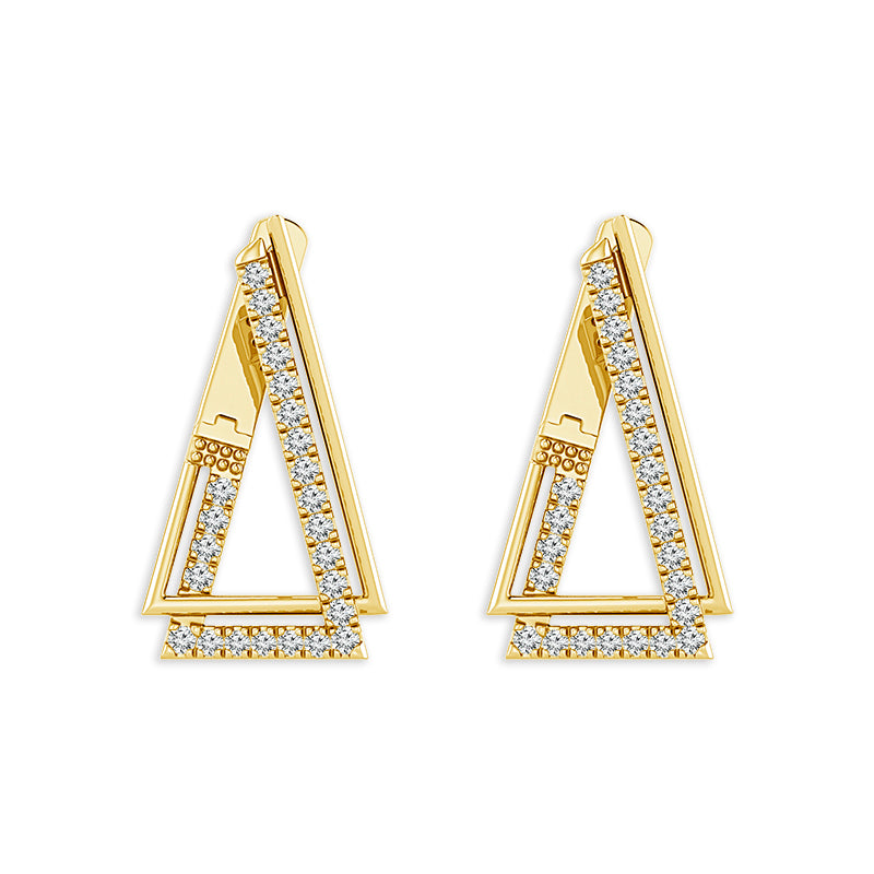 Diamond Hoops Earrings 0.40 ct tw 10k Yellow Gold