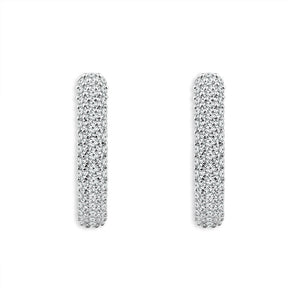 Diamond Hoops Earrings 0.50 ct tw 10k White Gold